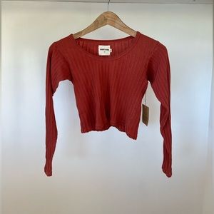 Rudy Jude - Sissy Pointelle Top - Color in Rust - NWT